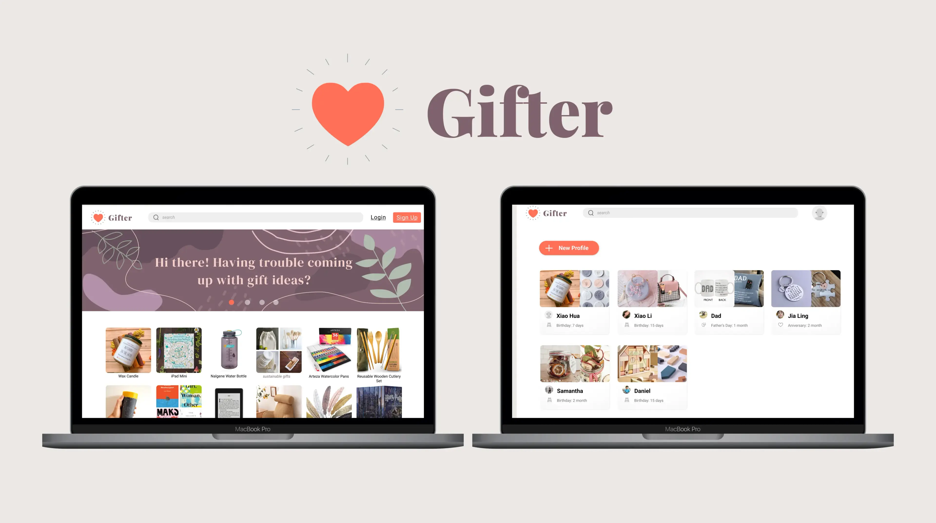 Banner preview of Gifter design